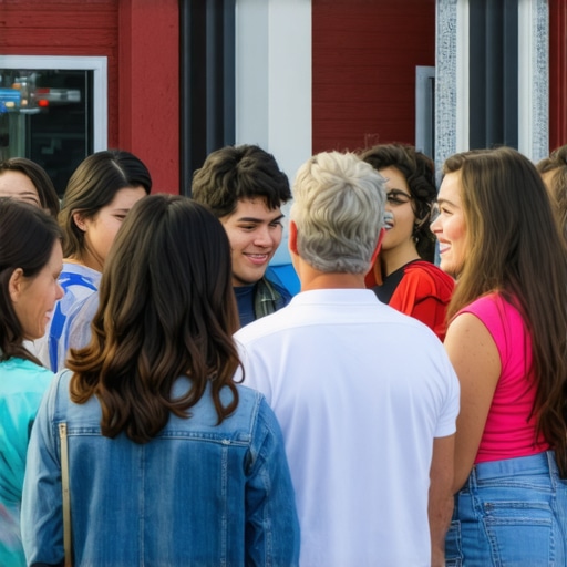 Local community event with business owners and residents in Bakersfield, California.