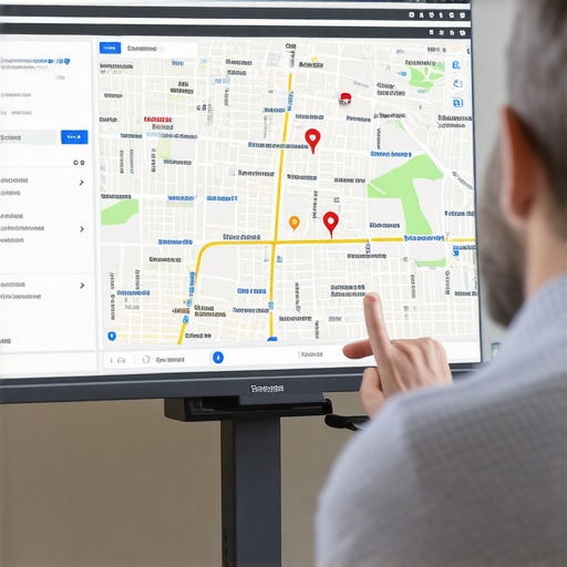 Expert Analyzing Bakersfield Google Maps Data SEO expert reviewing local search data for Bakersfield on a computer.