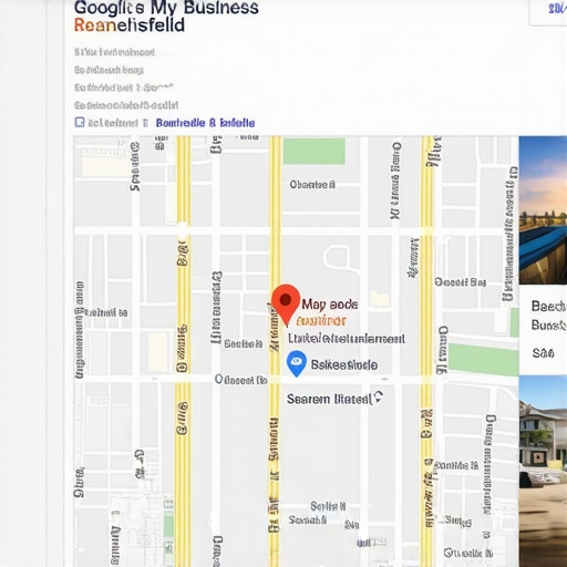 Screenshot of Google My Business dashboard showing Bakersfield local search results with map pack