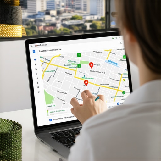 Advanced Google Maps Optimization in Bakersfield Digital marketer reviewing local SEO data for Bakersfield on a computer