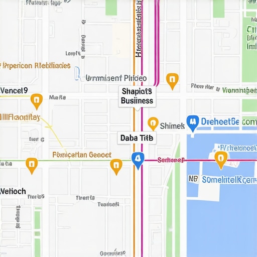 Diagram illustrating steps to optimize a local business profile on Google Maps.