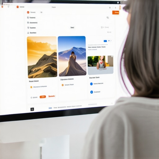 Person editing Google My Business profile on a laptop with Bakersfield city view in background