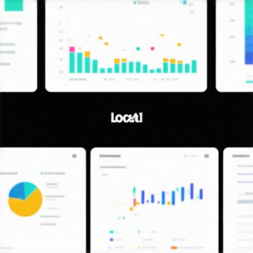 A person analyzing local SEO performance metrics on a digital marketing dashboard.