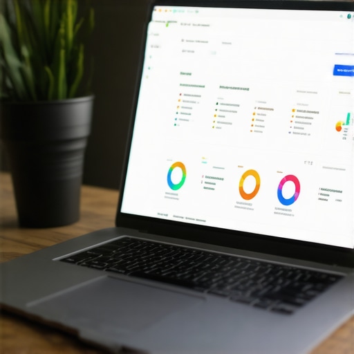 Local SEO analytics dashboard on a laptop screen showing Bakersfield search performance