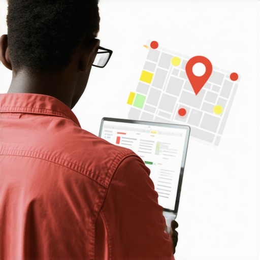 Digital marketer reviewing Bakersfield local SEO performance on a laptop