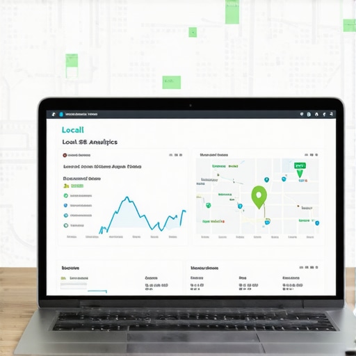 Laptop showing Bakersfield local SEO dashboard