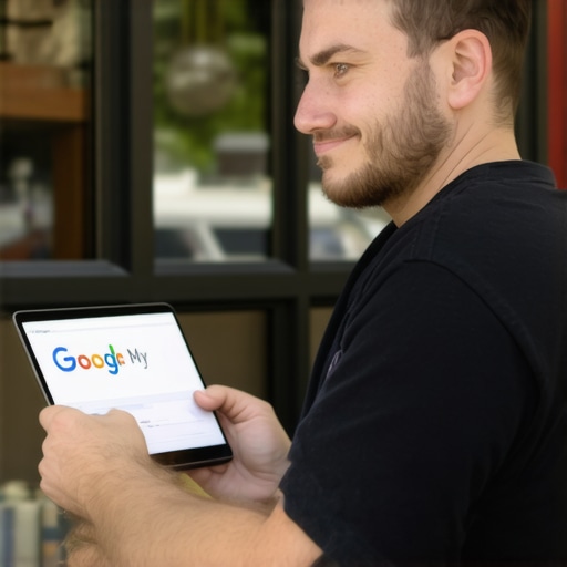 Business owner editing Google My Business profile for local Bakersfield store