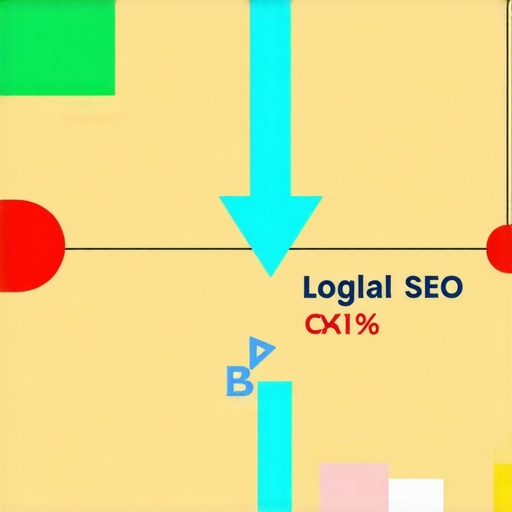 Diagram illustrating complex local SEO factors affecting Google Maps rankings in California.