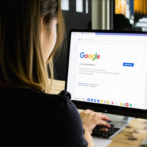 Business owner editing Google My Business on a laptop